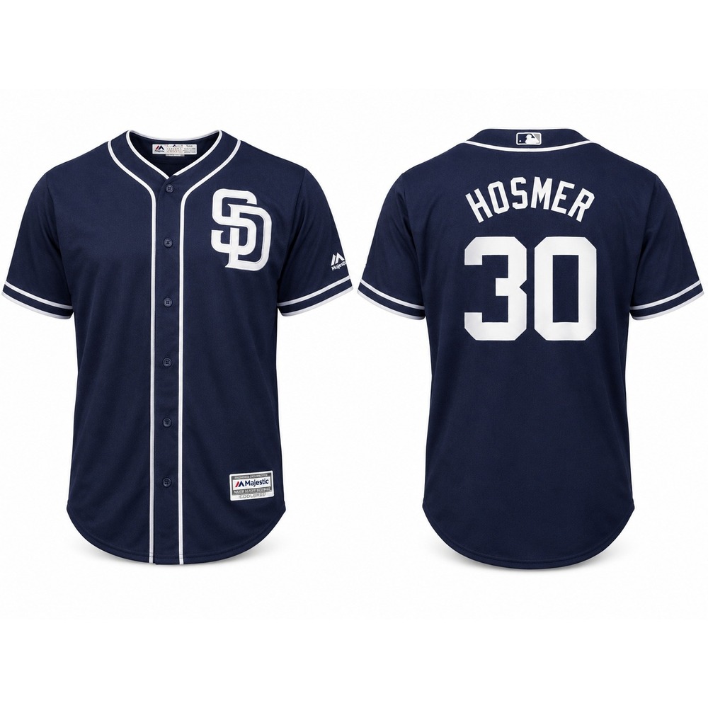 Majestic San Diego Padres Eric Hosmer 30 Youth XL Navy Blue Baseball Jersey MLB
